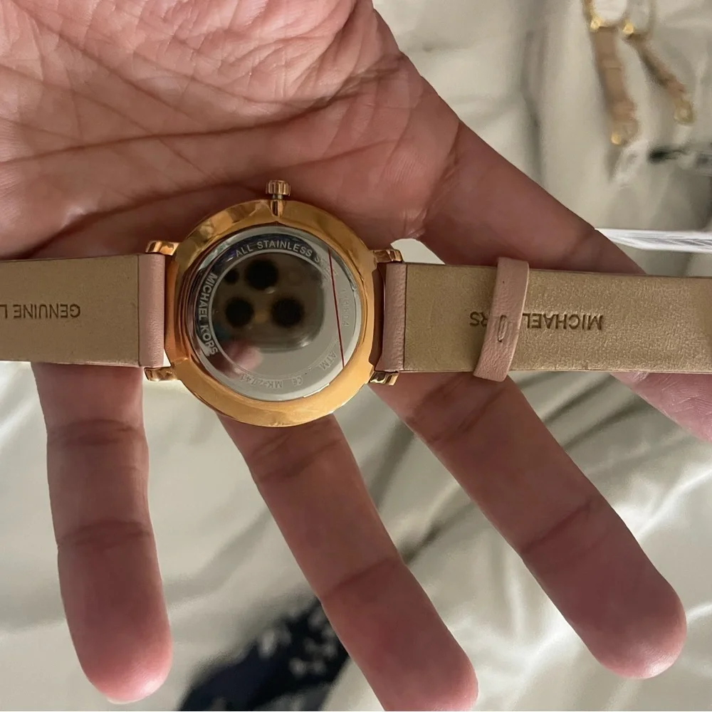 MICHAEL KORS Pyper Rose Gold-Tone Leather Watch‎